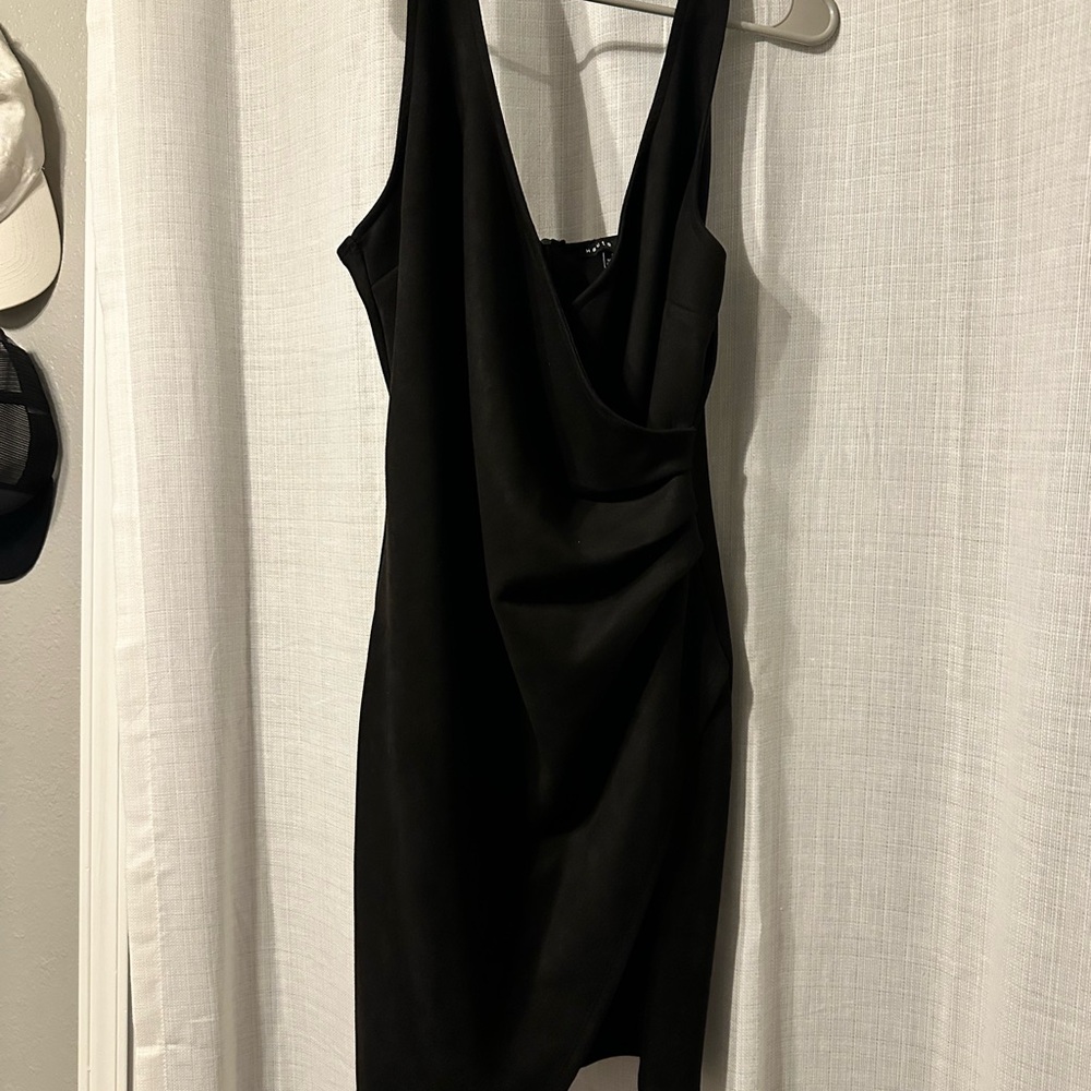 Haute Monde Sleek Black Mini Dress